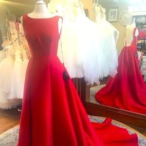 Stunning red Terani Couture evening gown